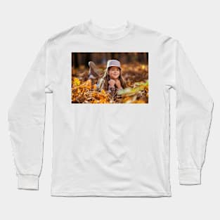 Young caucasian girl Long Sleeve T-Shirt